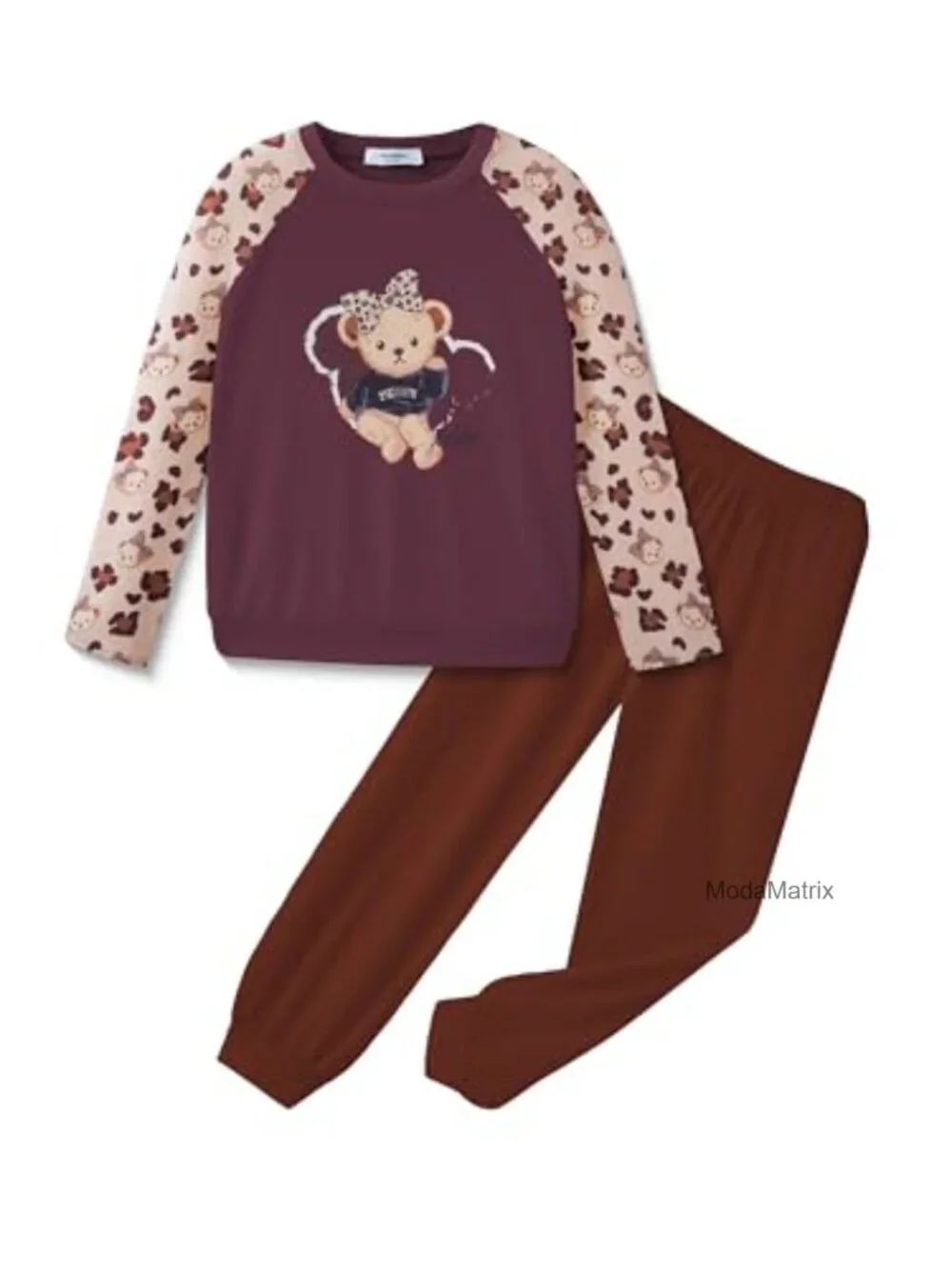 Girls 2 Piece Outfits Long Sleeve Pullover Sweatshirt and Sweatpants with